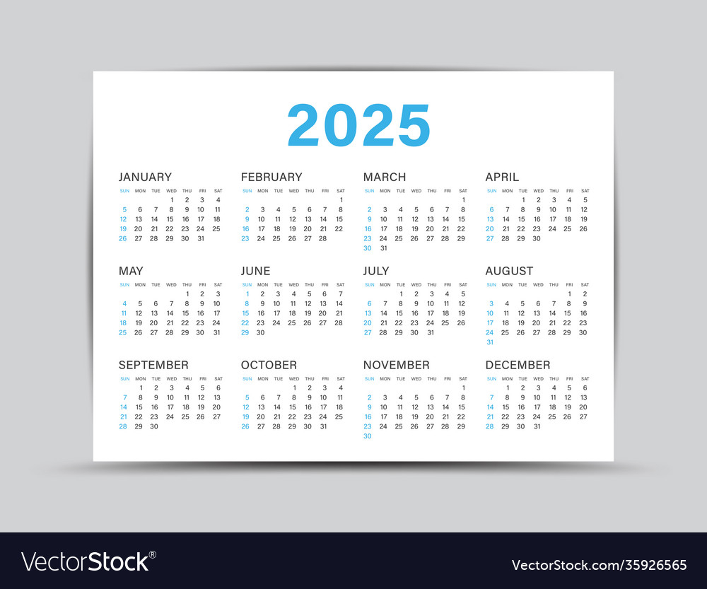12 Month Free Printable Calendar 2025 Dwight E Fox