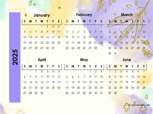 2 Page Mini Calendar 2025 Printable Free Printable Templates