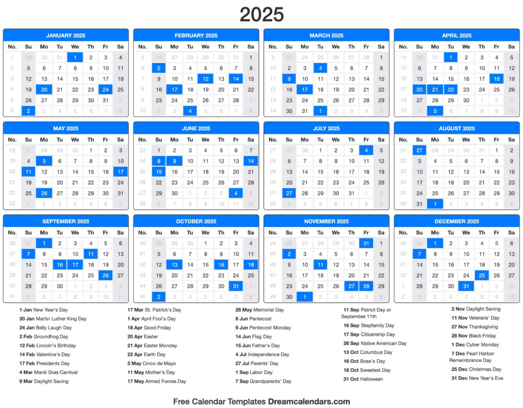 2025 2025 Printable Calendar Free Full Page Download Nina Stone
