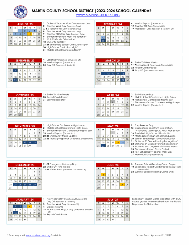 2025 2026 Broward County Public Schools Academic Calendar Esther A 