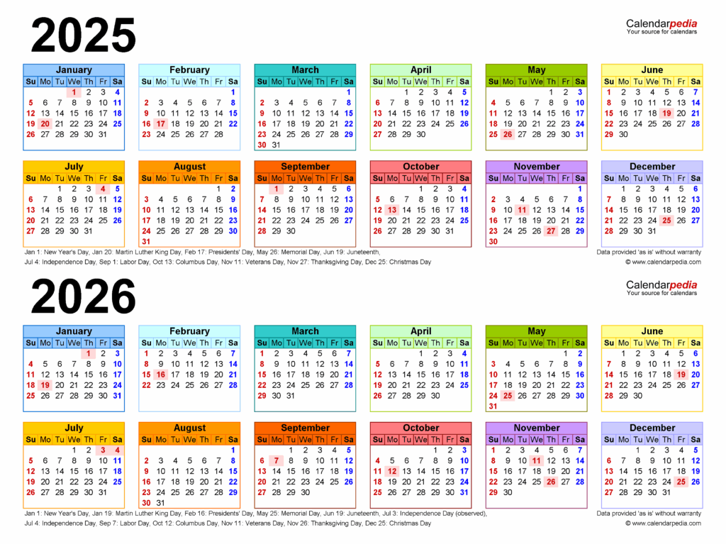2025 2026 Printable Calendar A Comprehensive Guide To Planning And 