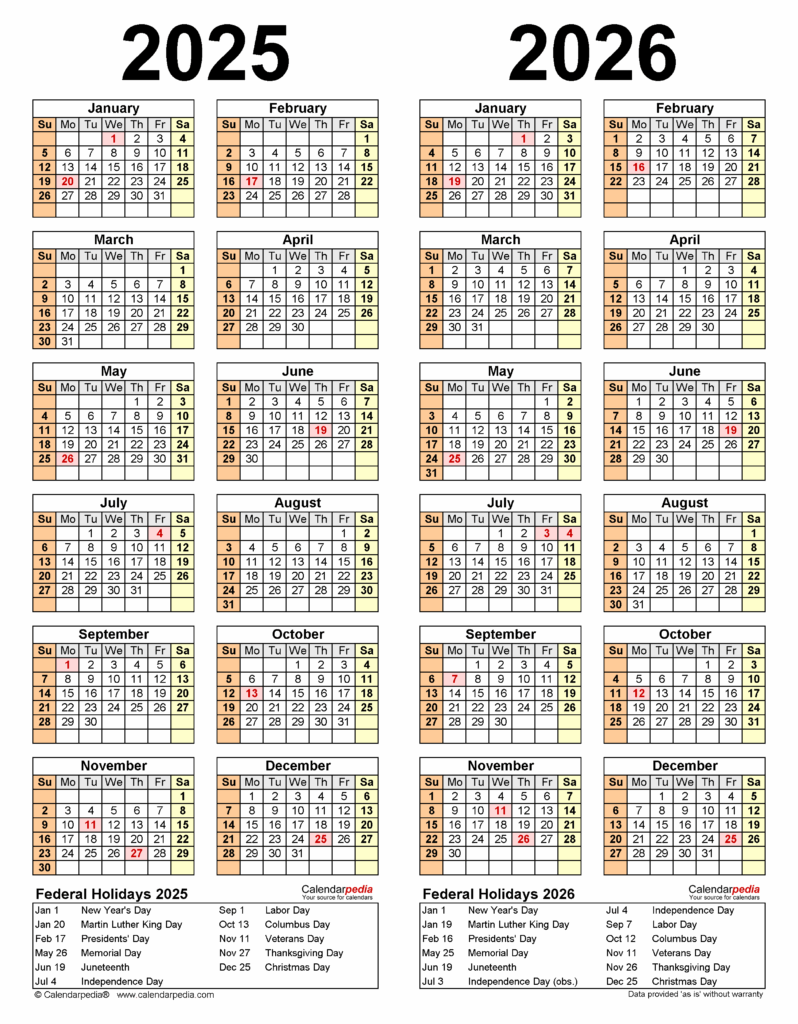 2025 2026 Printable Calendar A Comprehensive Guide To Planning And 