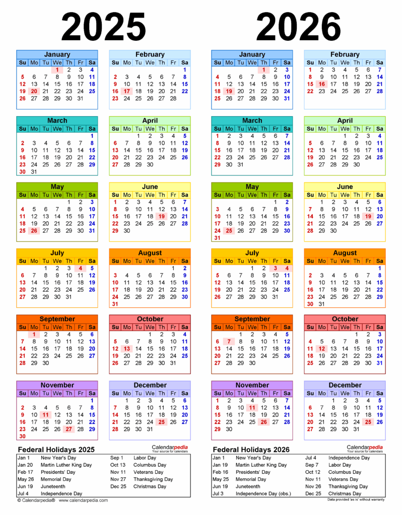 2025 And 2026 Academic Calendar Printable Office Nita Pearl