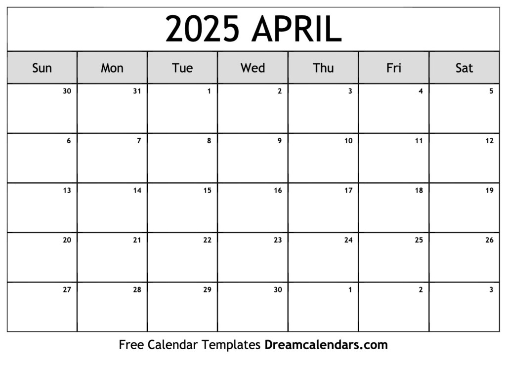 2025 April Calendar With Holidays Printable Free Printables Amanda B Bach