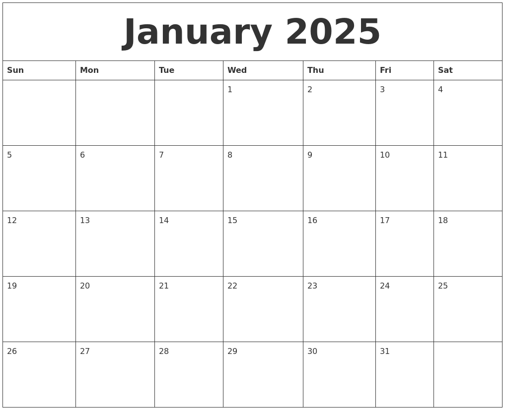 2025 Blank Calendar Template Wording Word Jeffery D Jacobson