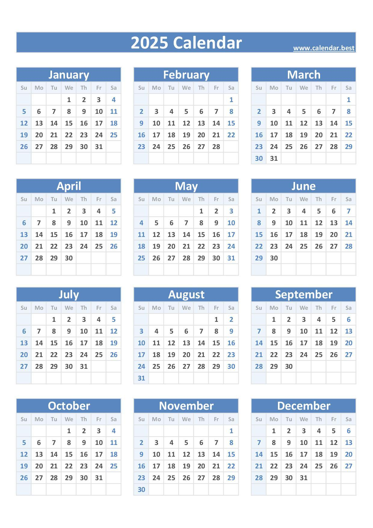 2025 Calendar A4 Natalie Graham
