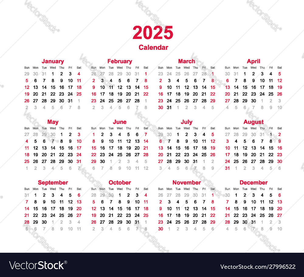 2025 Calendar All 12 Months Printable With Holidays Bella Churchill