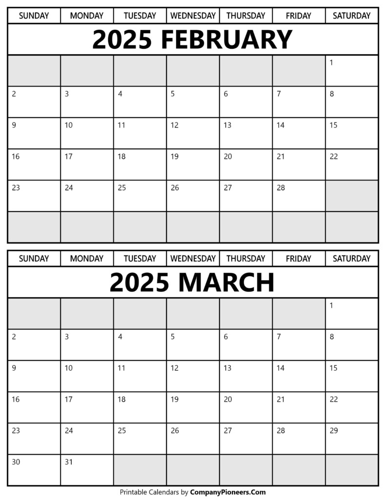 2025 Calendar February March Clip Art Images Heddi Lexine