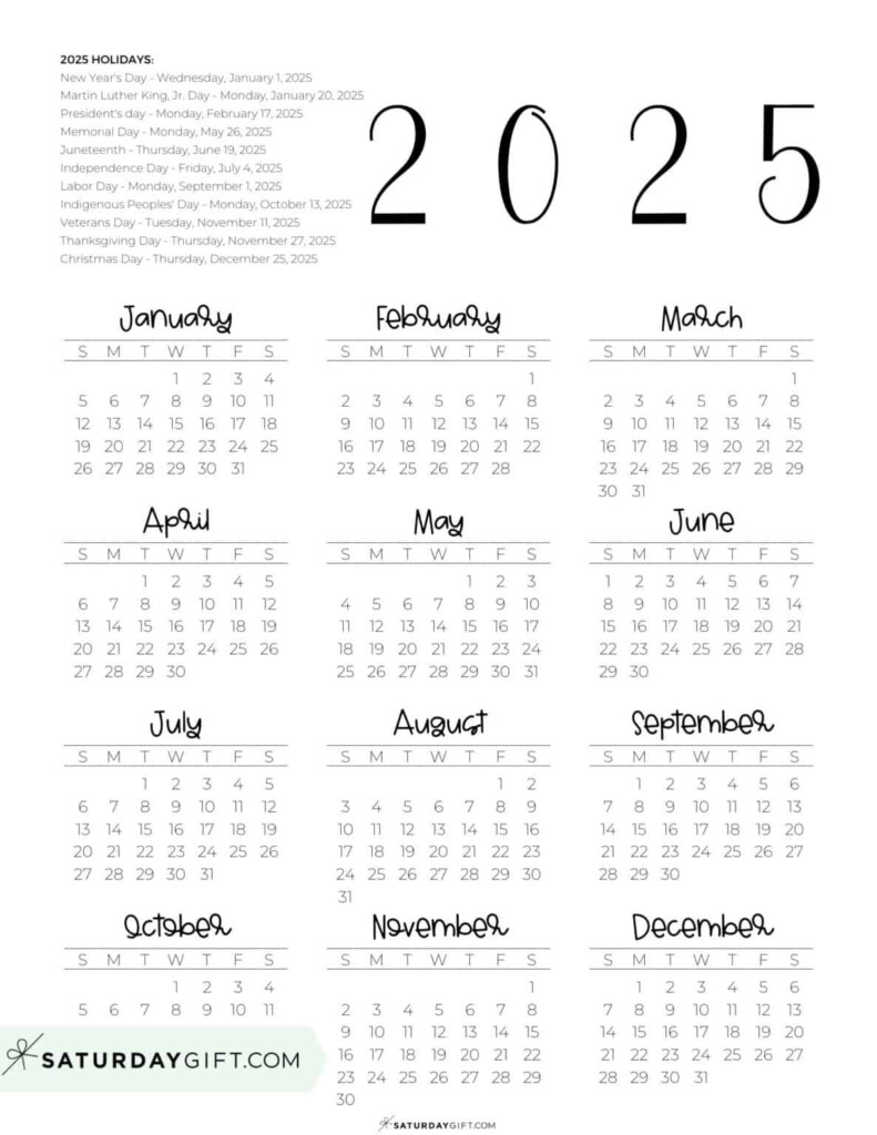 2025 Calendar Printable Free Pdf Monthly Download Charyl Natalee