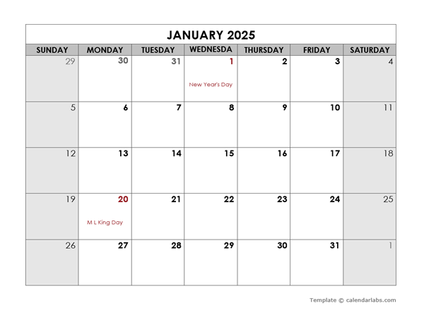 2025 Calendar Printable Free With Holidays Alma J Winther