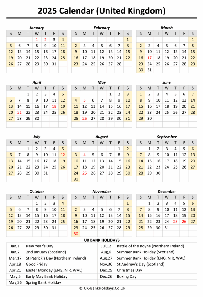 2025 Calendar Printable Uk Free Download Chrome James Khalil
