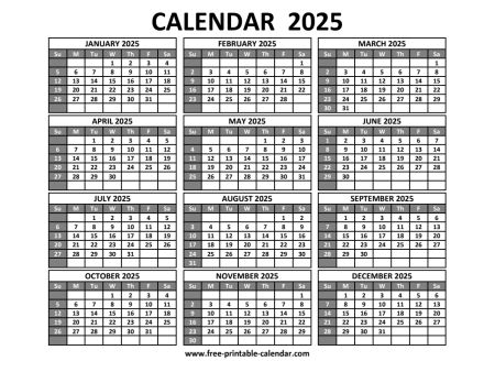 2025 Calendar Printable