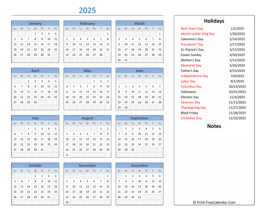 2025 Calendar With International Observances Excel Calendar 2025 Download