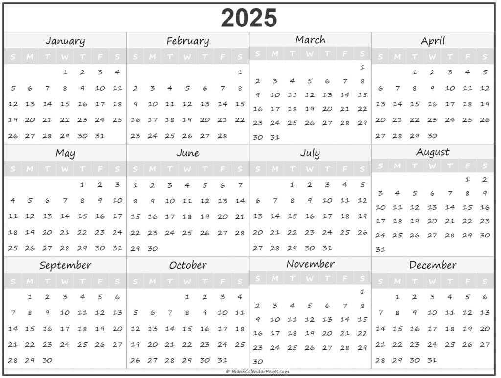 2025 Calendar Year Printable Free Allan Z Davenport