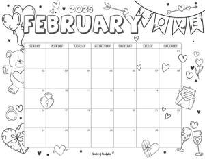2025 Coloring Calendar Free Printables World Of Printables