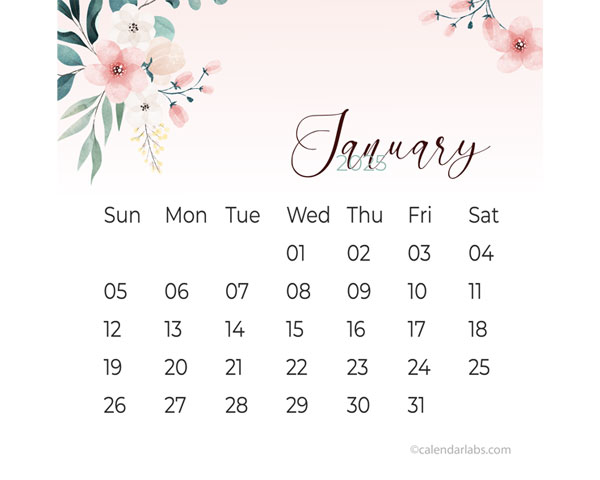 2025 Desk Calendar Cute Floral Free Printable Templates