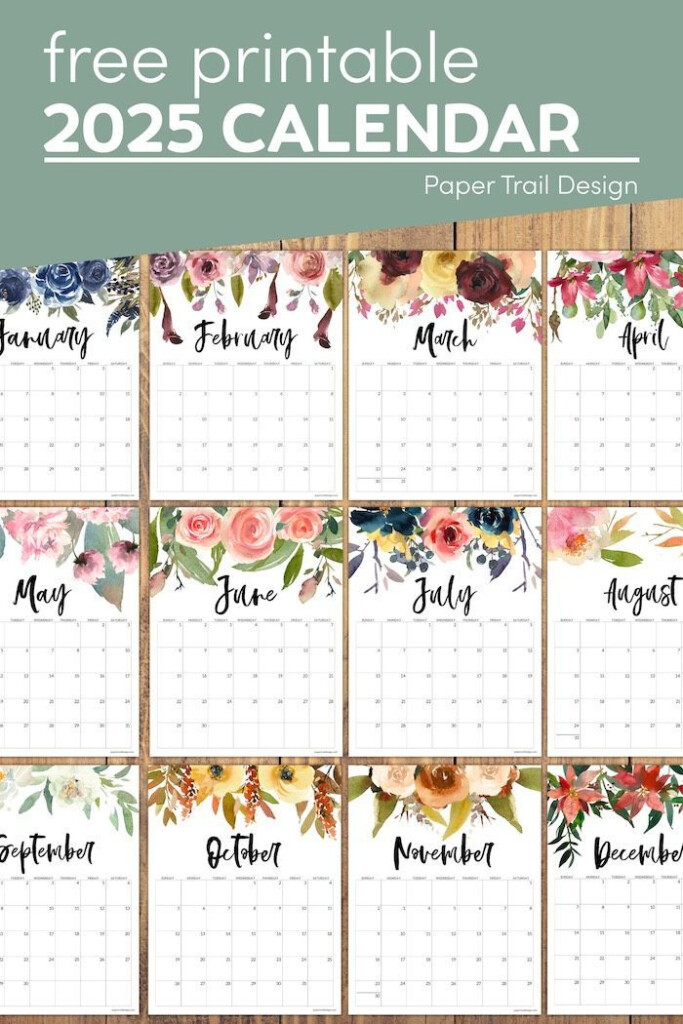 2025 Floral Calendar Printable Kenta Dewoude