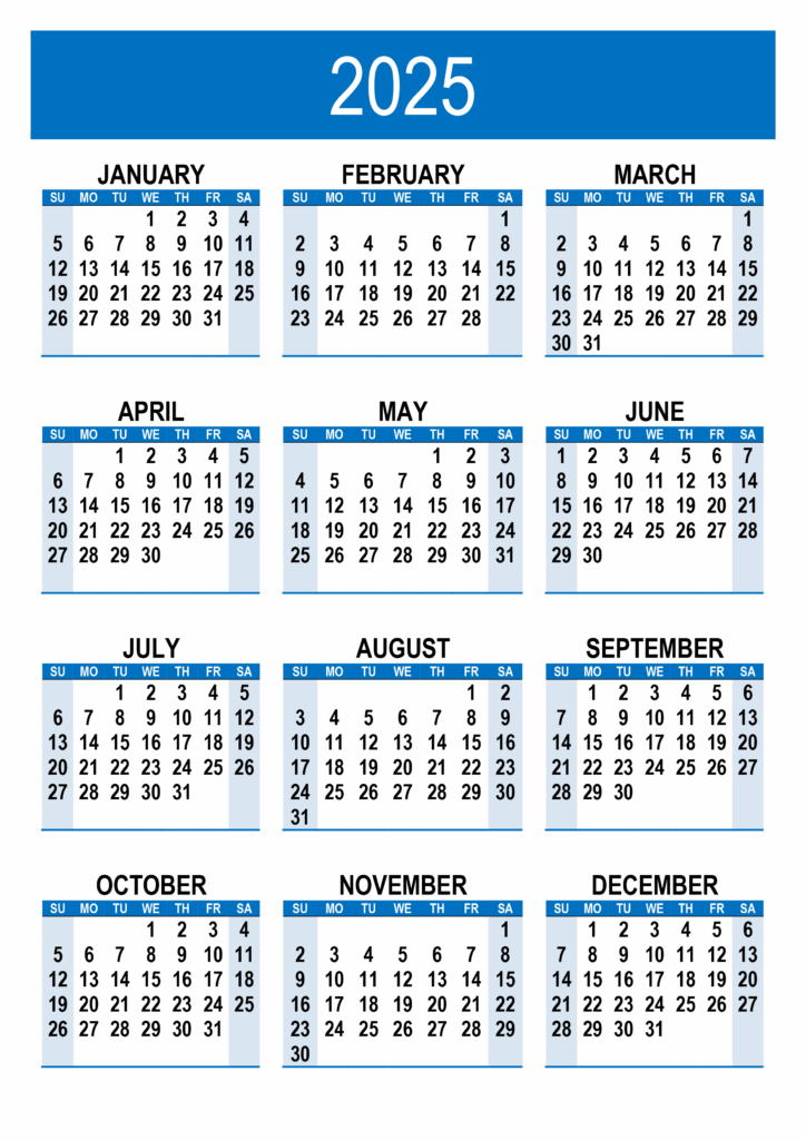 2025 Free Calendars Printable And Editable Blank Forms Alfred A Holm