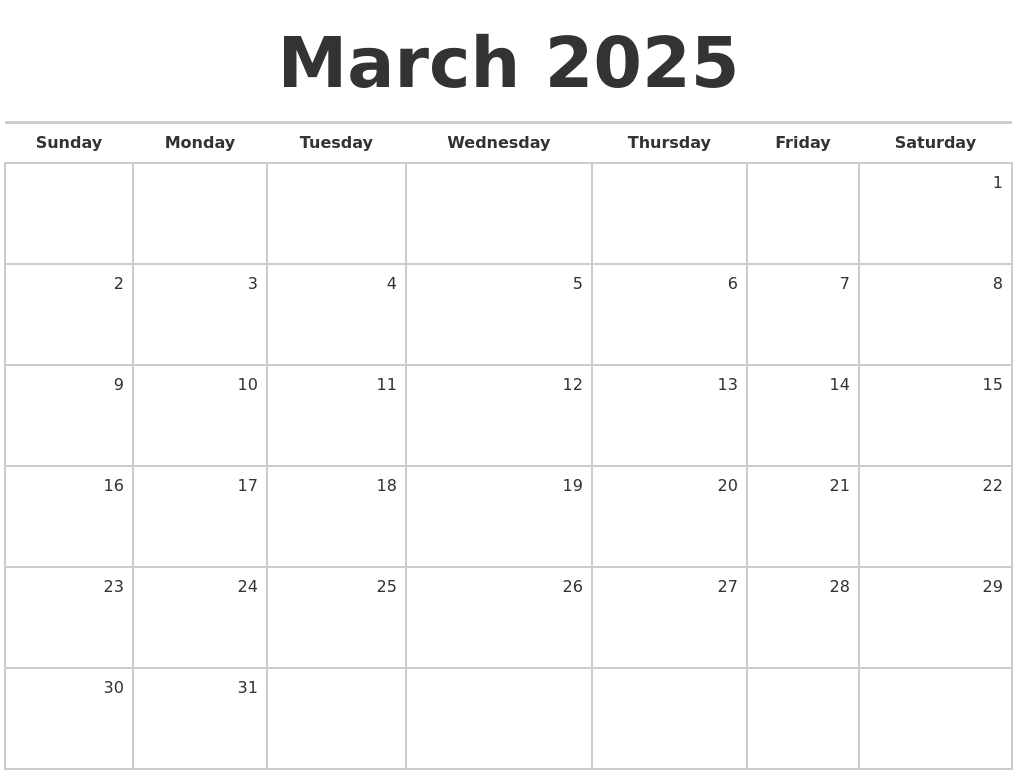 2025 March Calendar Pdf Printable Free Images References Anders A Kruse