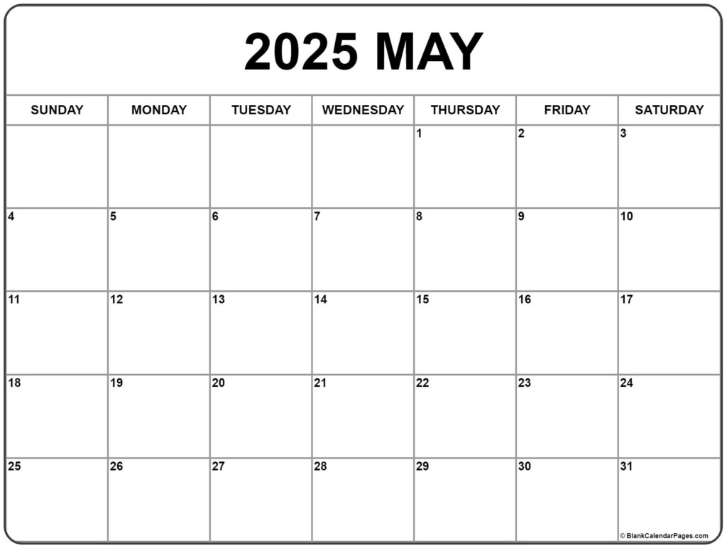 2025 May Calendar Printable Free Template Pdf Binni Jerrylee