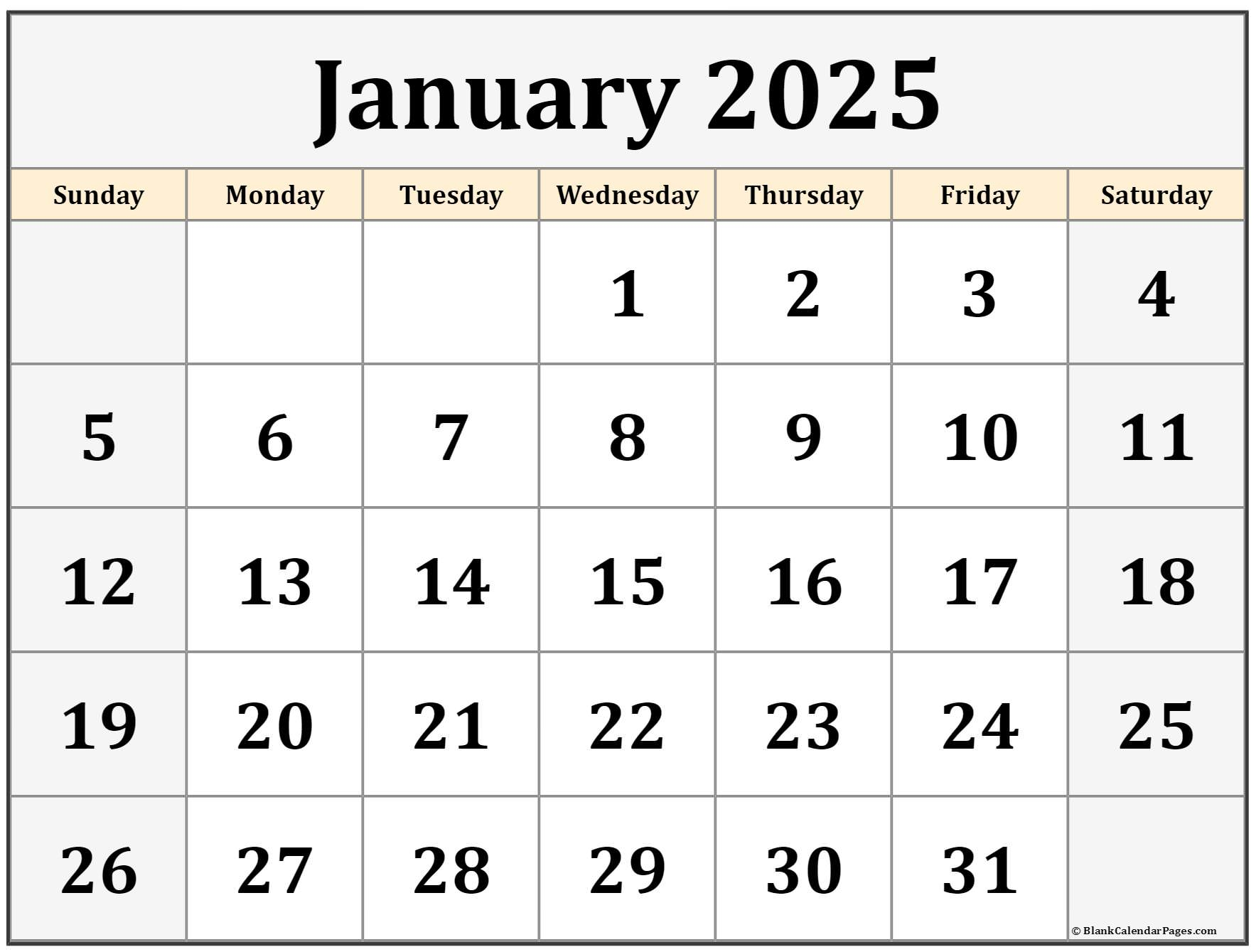 2025 Printable Calendar January By Month Pdf Tessa Foster