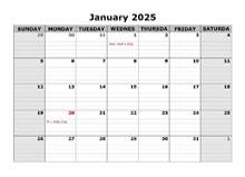 2025 Printable Calendar One Page Word