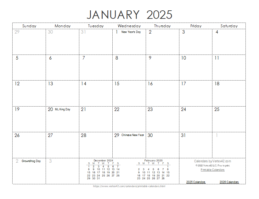 2025 Printable Calendar Template Word 2025 Full Gordon J Taylor