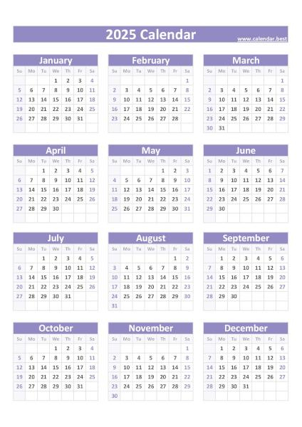 2025 Printable Calendar With Week Numbers And Holidays