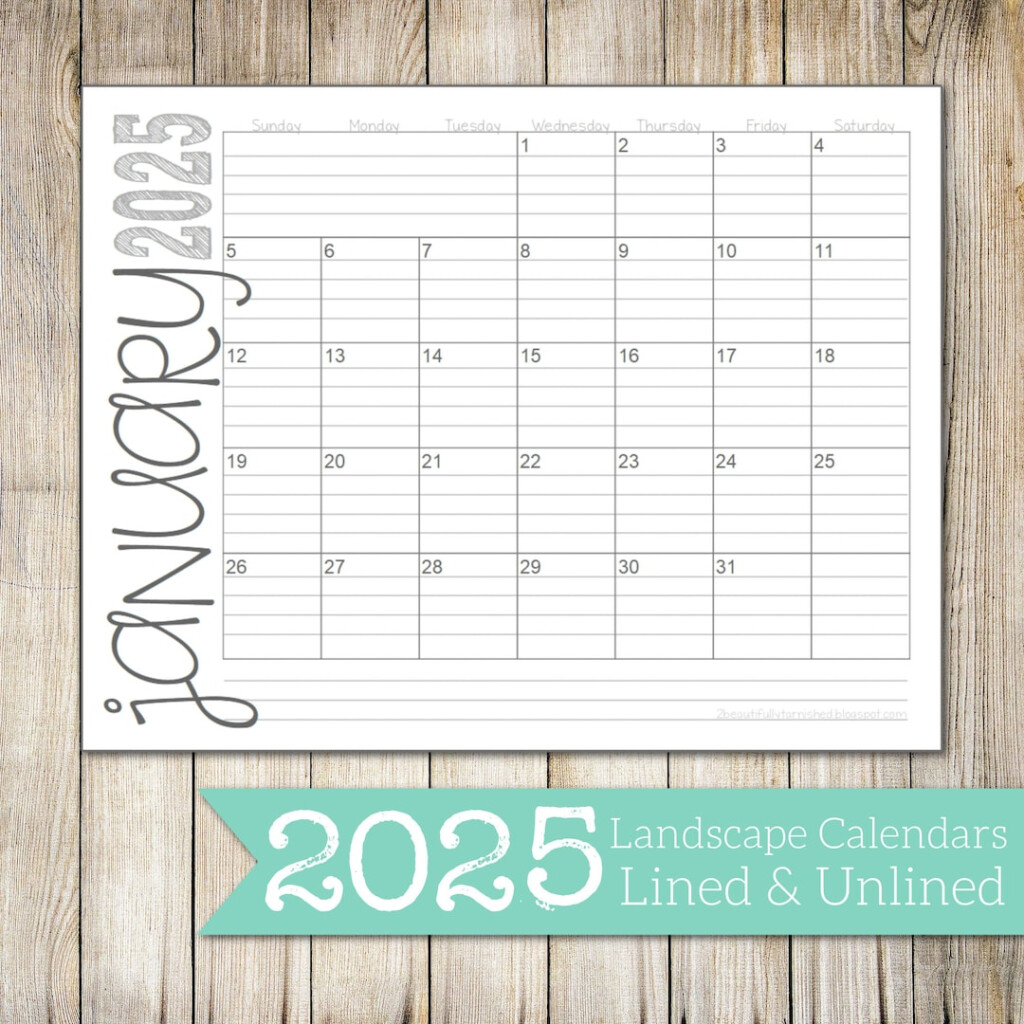 2025 Printable Lined Calendars Sally Powell