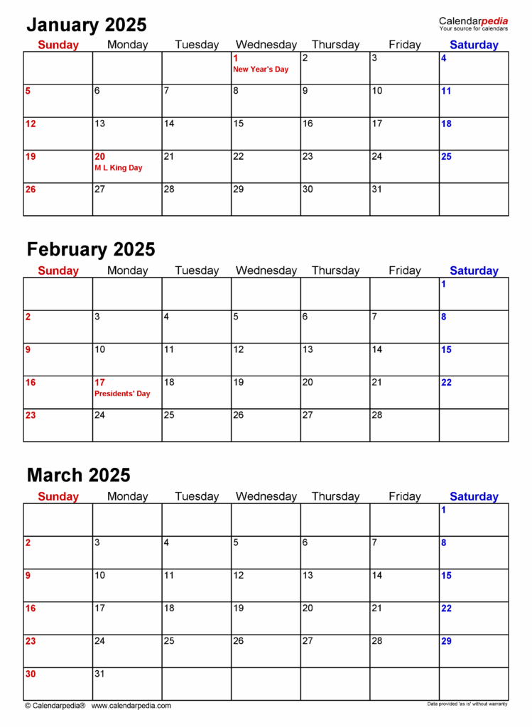 2025 Quarter Calendar Printable Alfred M Gregersen