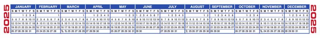 2025 Strip Calendar Printable Pdf Free Download Zahira Skylar