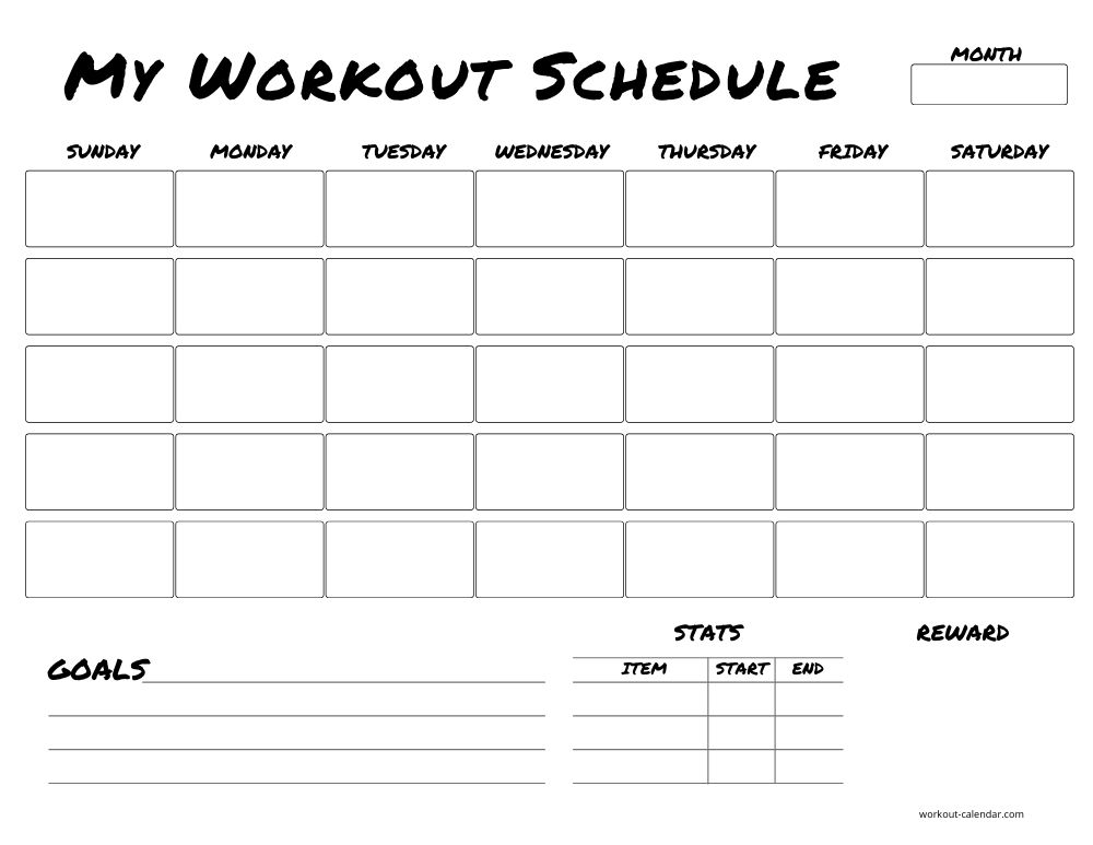 2025 Workout Calendar Printable Free Ibby Kimmie