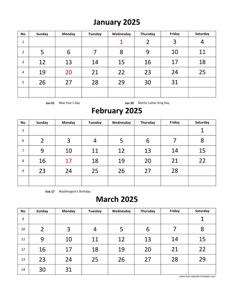 3 Month Calendar Jan 2025 Free Download Virginia W Sanders