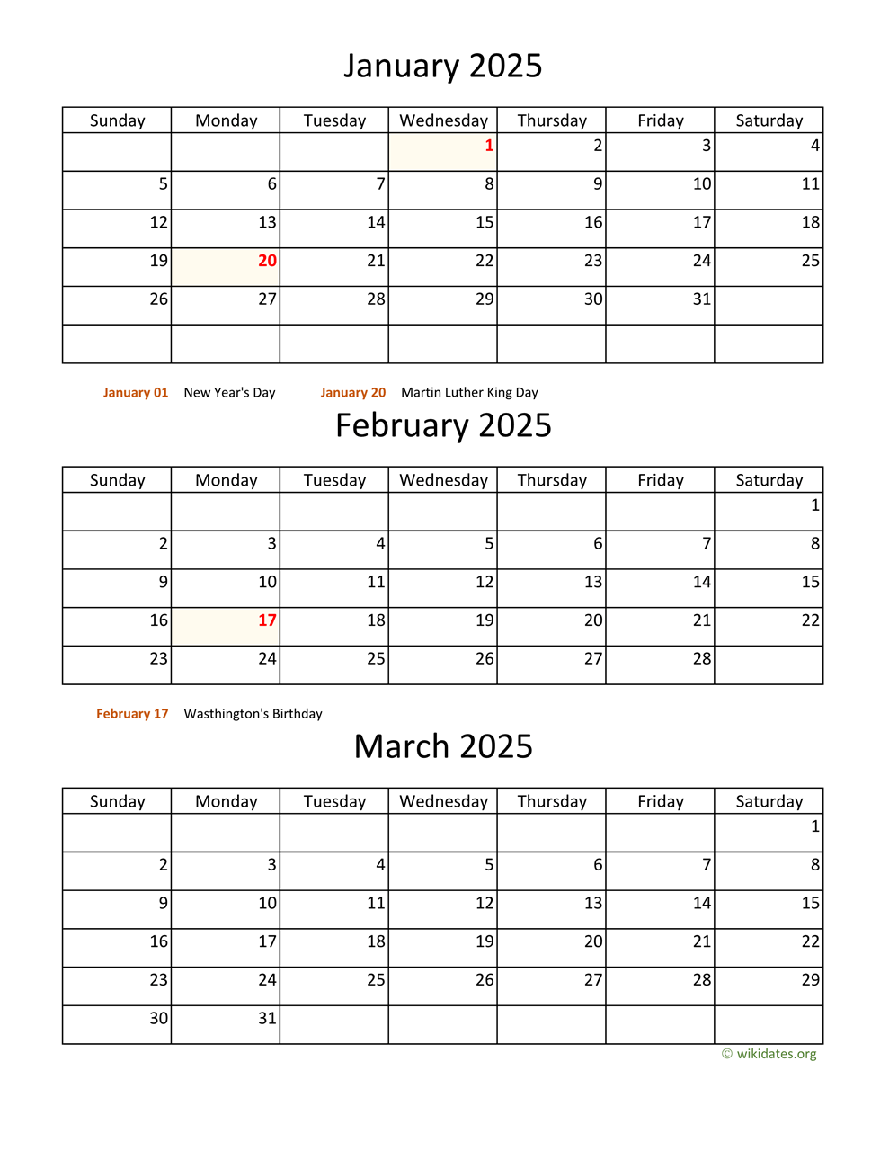 3 Month Calendar Printable 2025 Raymond A Adams