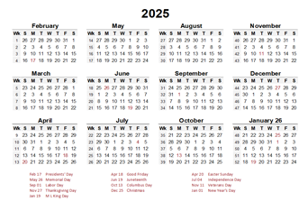 Accounting Calendar 2025 Printable Dasi Violet