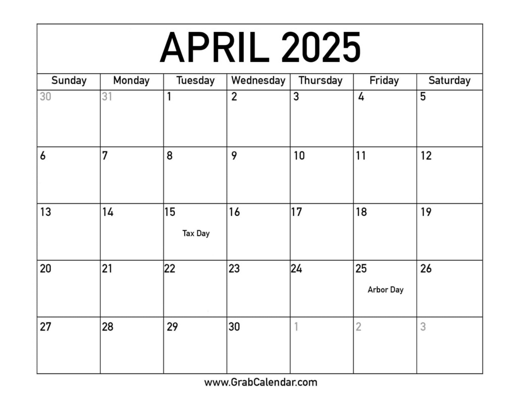 April 2025 Calendar Pictures Douglas D Colletti