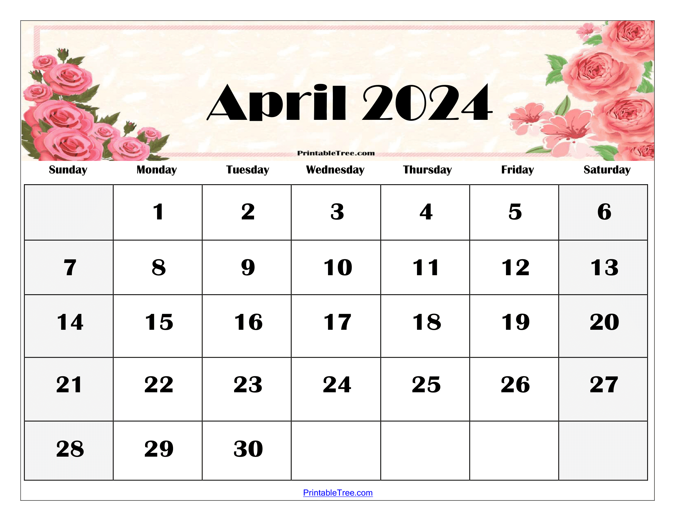 April 2025 Calendar Printable Free Cute Evan A Bibby