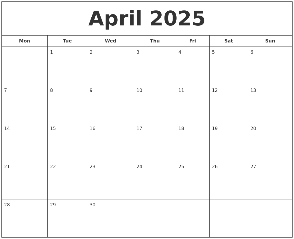 April 2025 Calendar Printable Free Download With Lines Amy S King