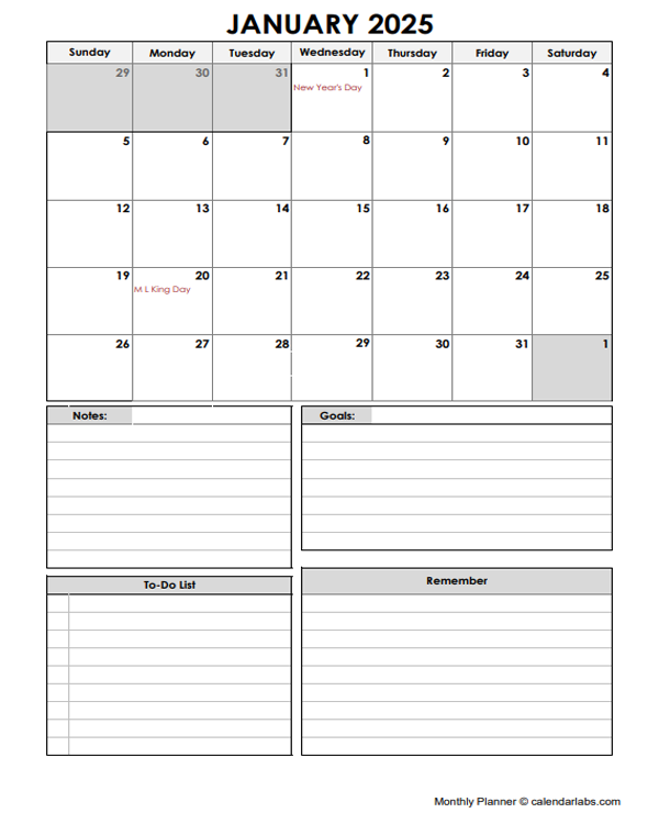 Best Monthly Planner 2025 Free Jonathan Cai