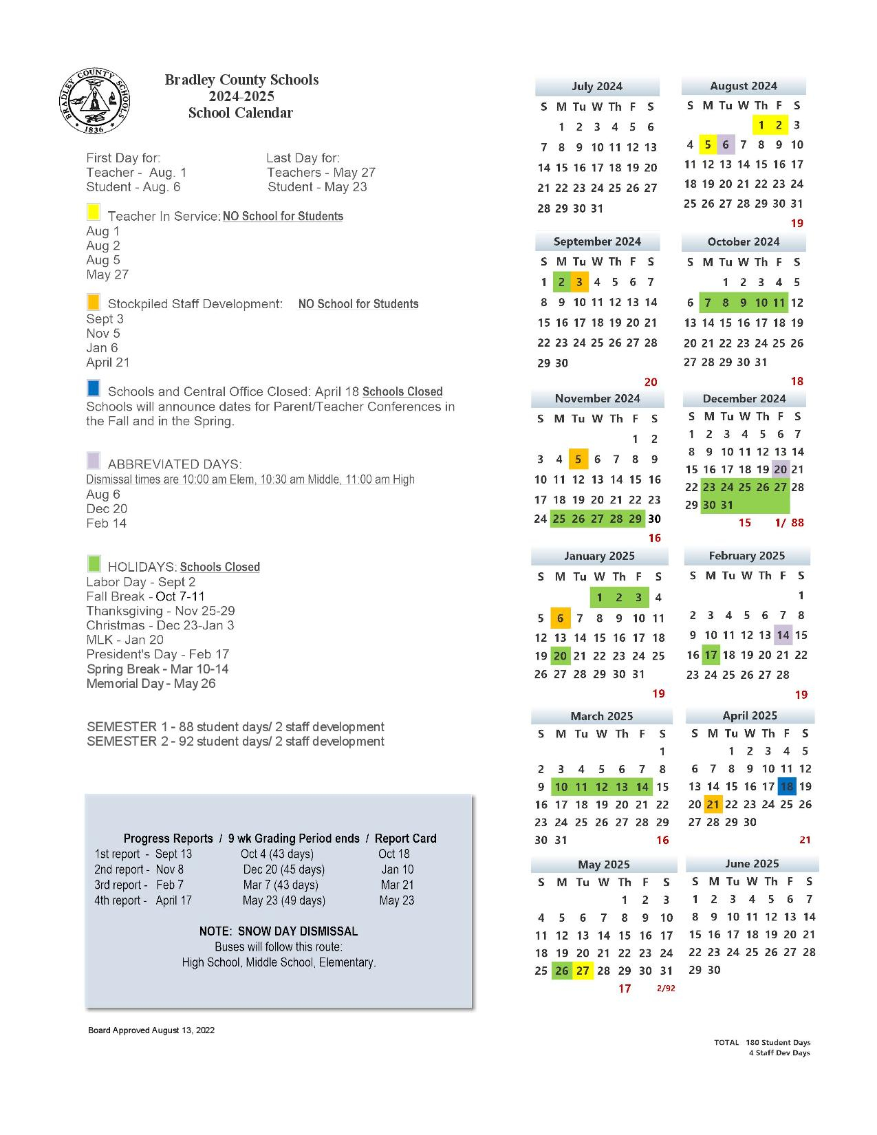 Bradley County Schools Calendar 2025 26 Daisy Wood