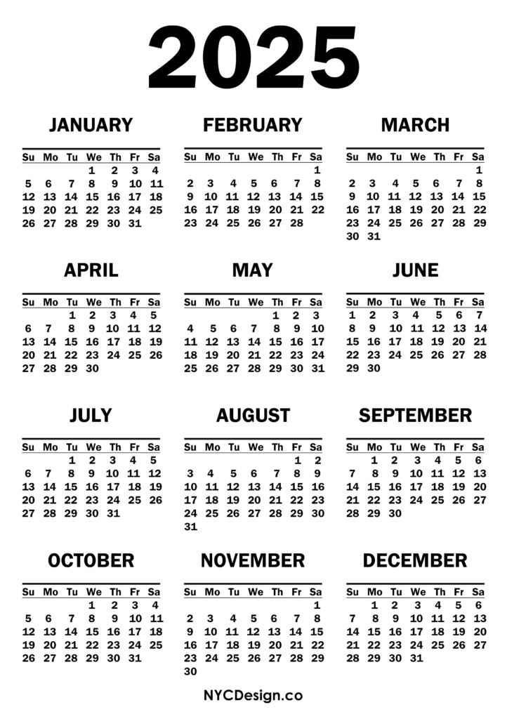 Calendar 2025 Calendar Printable Template 2025 Cinda Delinda