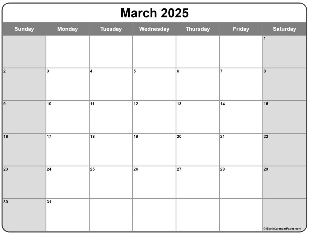 Calendar 2025 Printable Free Monthly March Lily Downing
