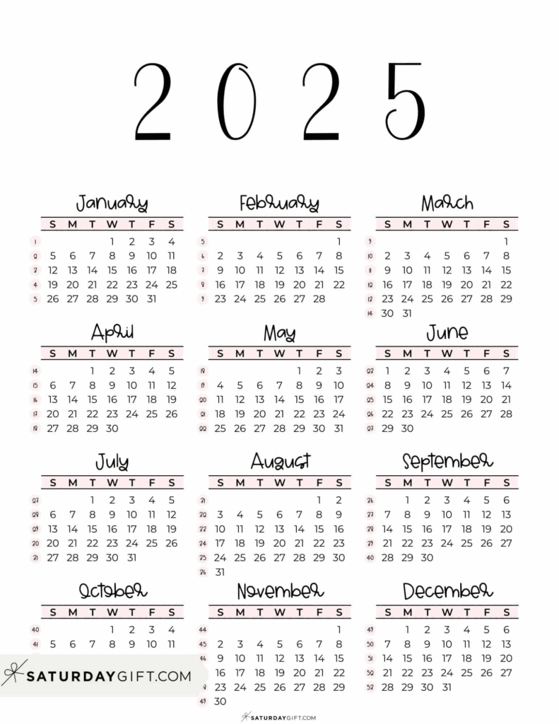 Calendar 2025 Printables Printable Calendars AT A GLANCE