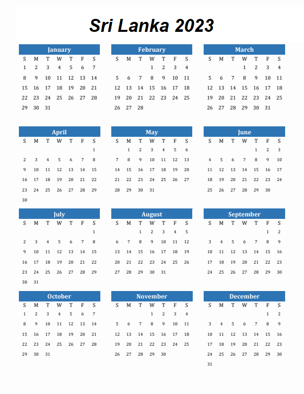 Calendar 2025 Sri Lanka With Holidays Herbert L Schmitt