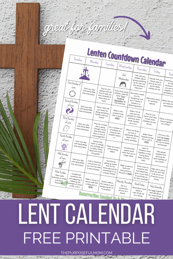 Calendar For Lent 2025 Holly P Balmain
