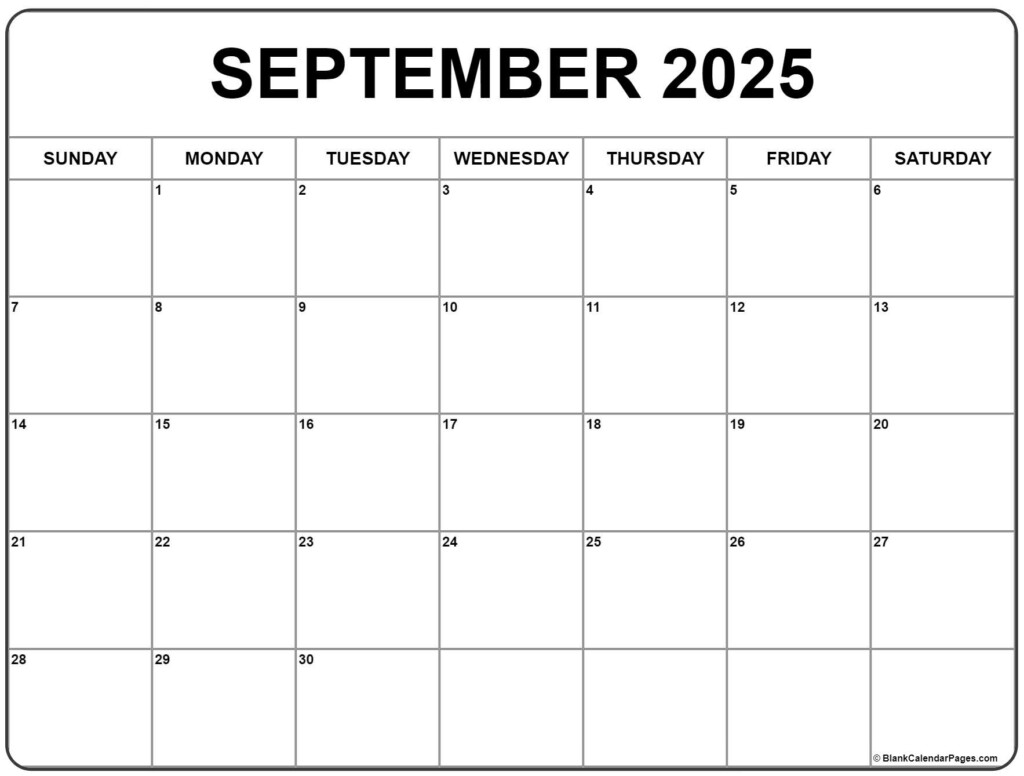 Calendar For September 2025 Printable Jandy Lindsey