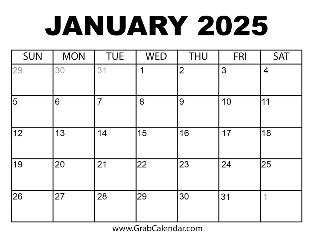 Calendar Jan 2025 Printable Freebie Alexander M Mortensen