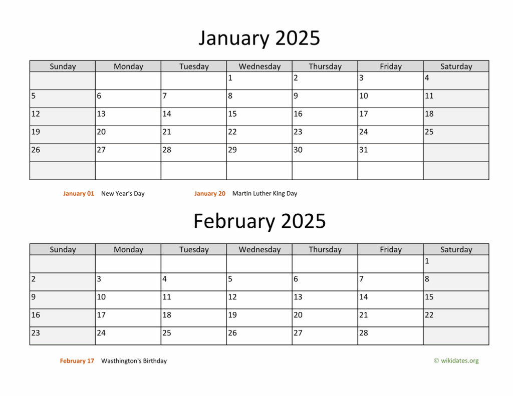 Calendar Months 2025 Liv E Olesen