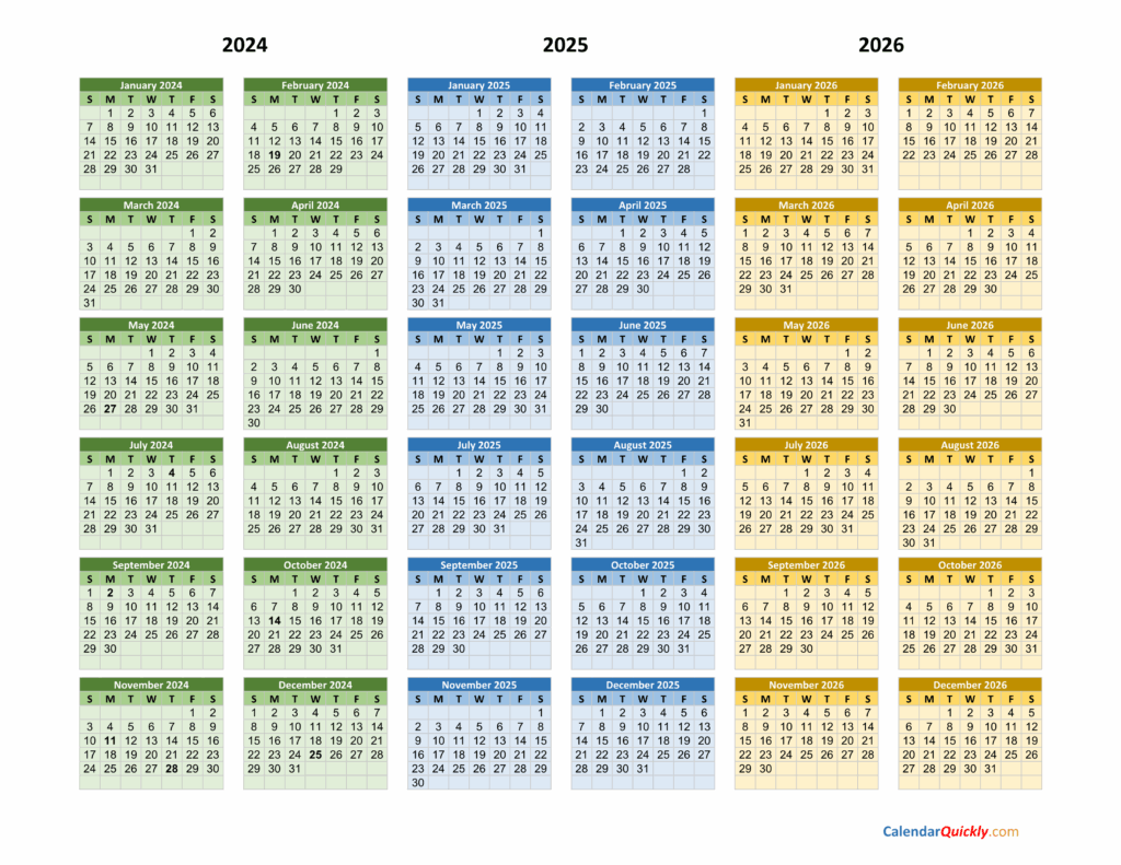 Calendar Of 2025 And 2026 Yuna Devries