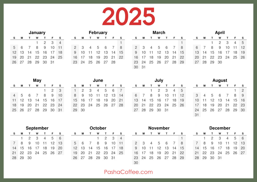 Calendar Printable Free 2025 Andrea D Lund